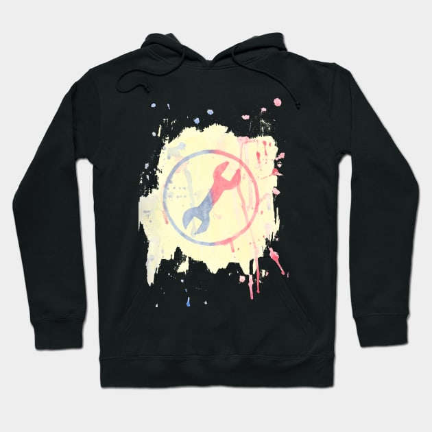 Watercolor Engineer logo Hoodie by HauntedIndigo